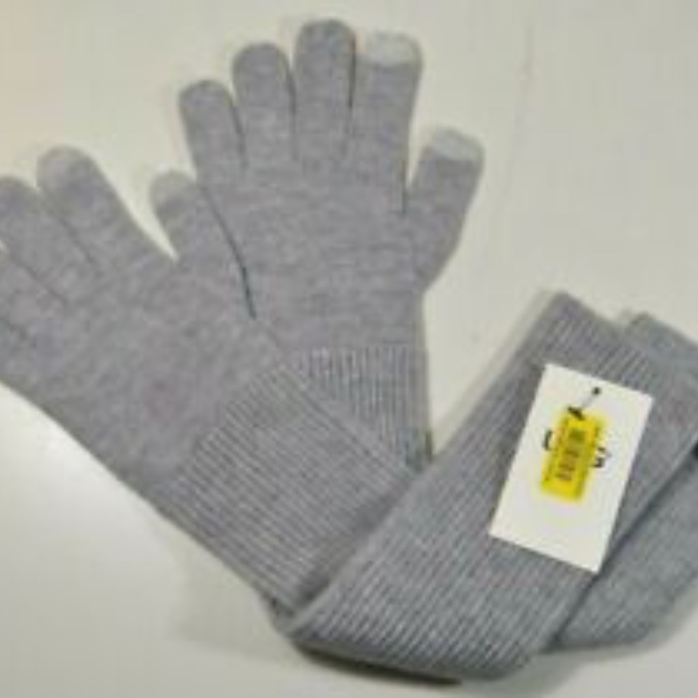 UGG Knit Long Cuff Glove - Light Grey NEW